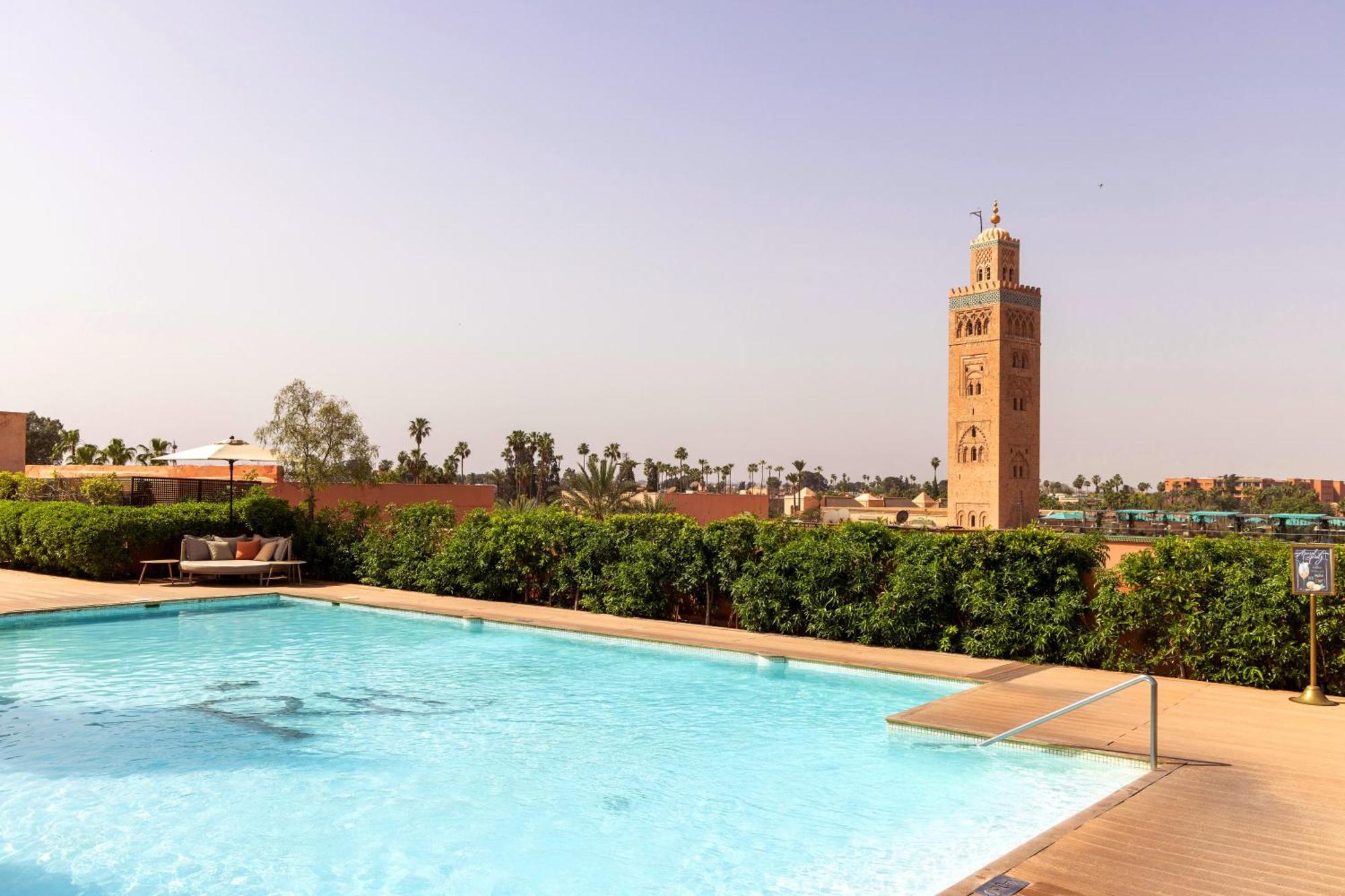 Les Jardins De La Koutoubia Hotel Marrákes Kültér fotó The swimming pool at the hotel